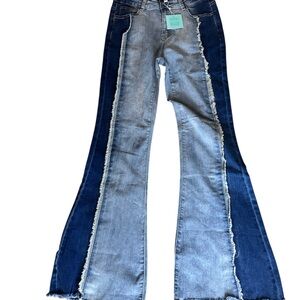 Hayden Blue 2 Tone Selvage  Flare Jeans Size M